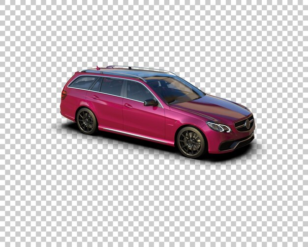 Ilustración de renderización 3D de automóviles realistas aislados en el fondo