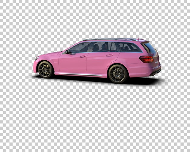 Ilustración de renderización 3D de automóviles realistas aislados en el fondo
