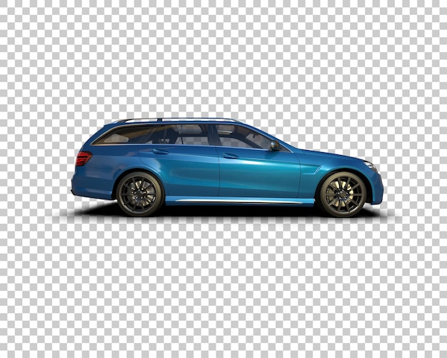 Ilustración de renderización 3D de automóviles realistas aislados en el fondo