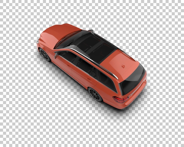 Ilustración de renderización 3D de automóviles realistas aislados en el fondo