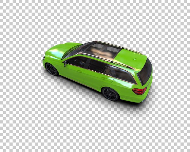 Ilustración de renderización 3D de automóviles realistas aislados en el fondo