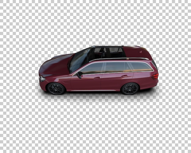 Ilustración de renderización 3D de automóviles realistas aislados en el fondo