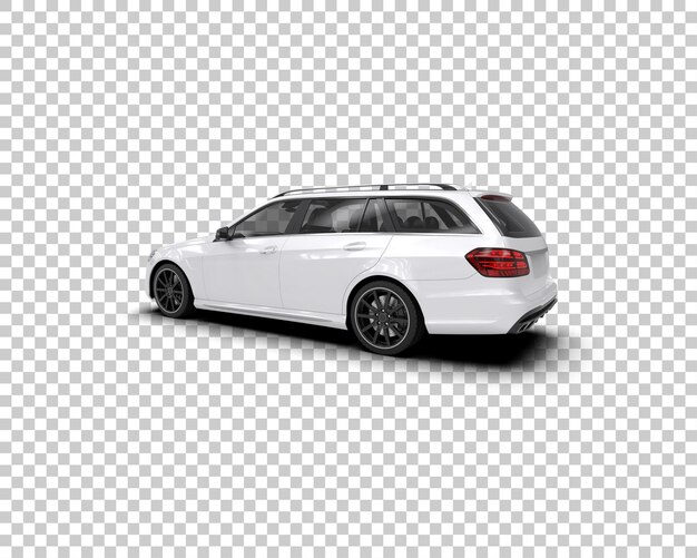 Ilustración de renderización 3D de automóviles realistas aislados en el fondo