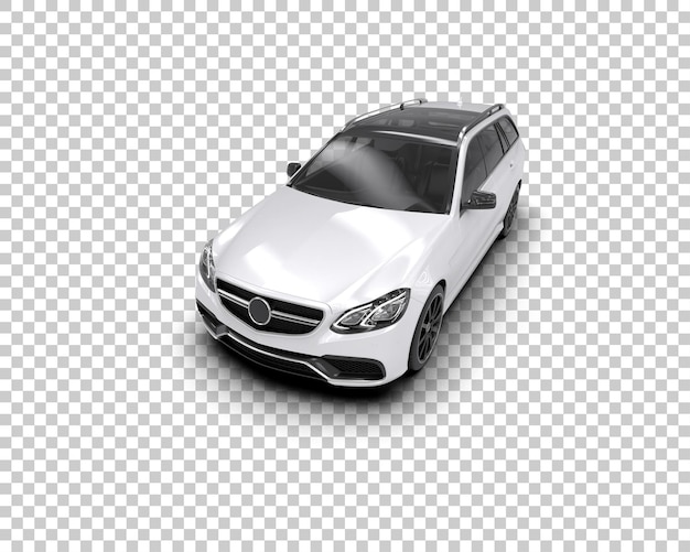 Ilustración de renderización 3D de automóviles realistas aislados en el fondo