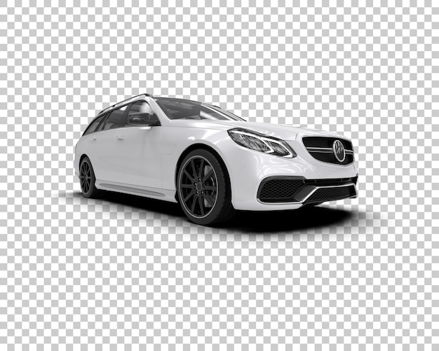 Ilustración de renderización 3D de automóviles realistas aislados en el fondo
