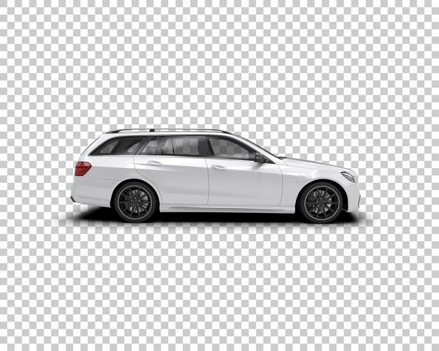 Ilustración de renderización 3D de automóviles realistas aislados en el fondo