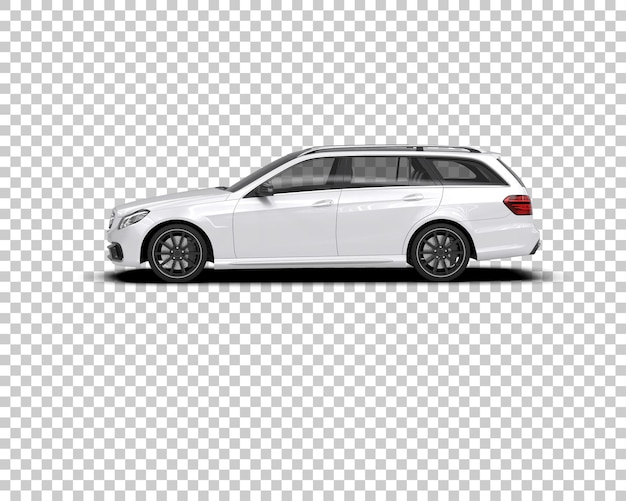 Ilustración de renderización 3D de automóviles realistas aislados en el fondo