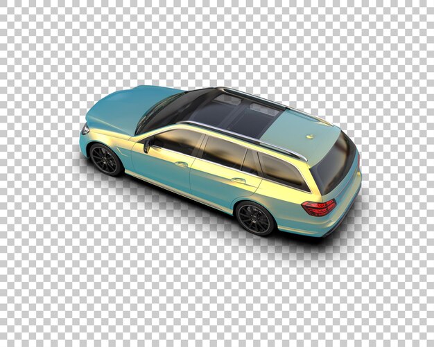 Ilustración de renderización 3D de automóviles realistas aislados en el fondo