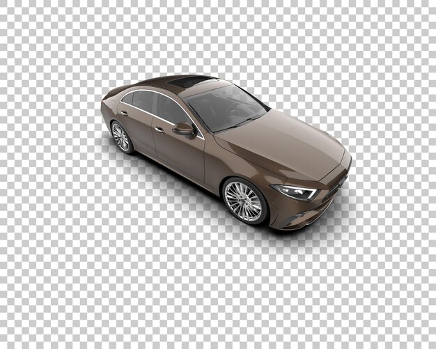 Ilustración de renderización 3D de automóviles realistas aislados en el fondo