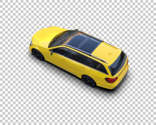 Ilustración de renderización 3D de automóviles realistas aislados en el fondo