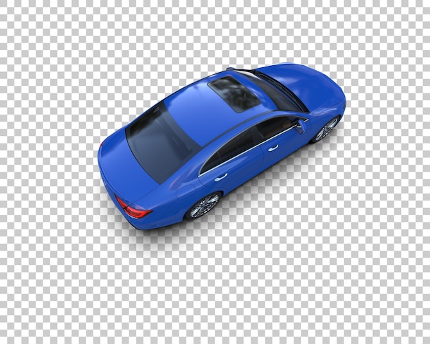 Ilustración de renderización 3D de automóviles realistas aislados en el fondo