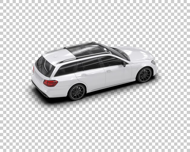 Ilustración de renderización 3D de automóviles realistas aislados en el fondo