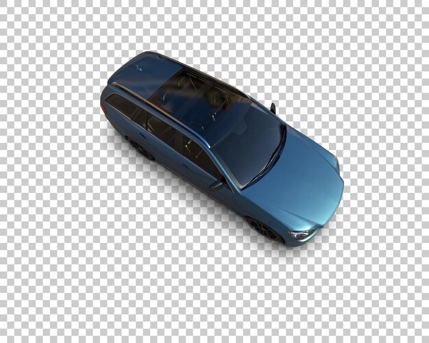 Ilustración de renderización 3D de automóviles realistas aislados en el fondo