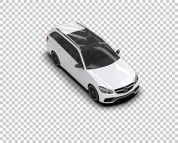 Ilustración de renderización 3D de automóviles realistas aislados en el fondo