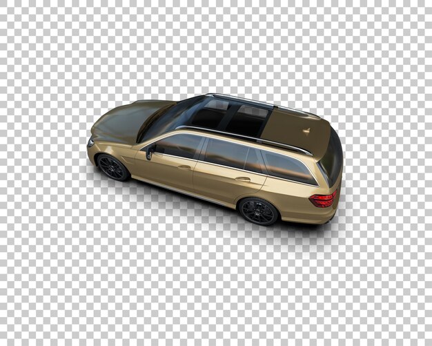 Ilustración de renderización 3D de automóviles realistas aislados en el fondo