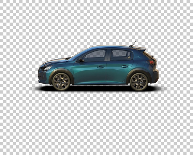 Ilustración de renderización 3D de automóviles realistas aislados en el fondo