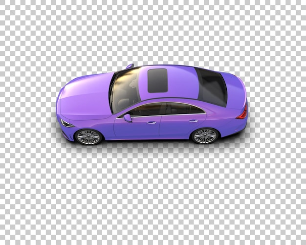 Ilustración de renderización 3D de automóviles realistas aislados en el fondo