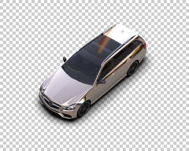 Ilustración de renderización 3D de automóviles realistas aislados en el fondo