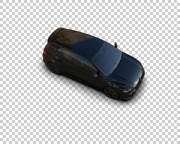 Ilustración de renderización 3D de automóviles realistas aislados en el fondo