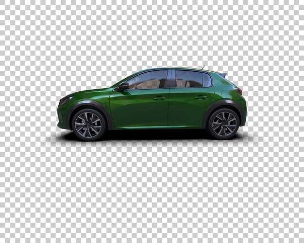 Ilustración de renderización 3D de automóviles realistas aislados en el fondo