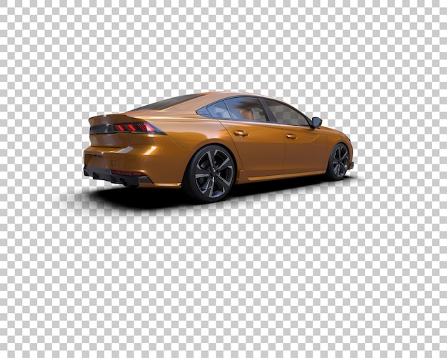 Ilustración de renderización 3D de automóviles realistas aislados en el fondo