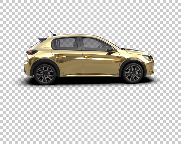 Ilustración de renderización 3D de automóviles realistas aislados en el fondo