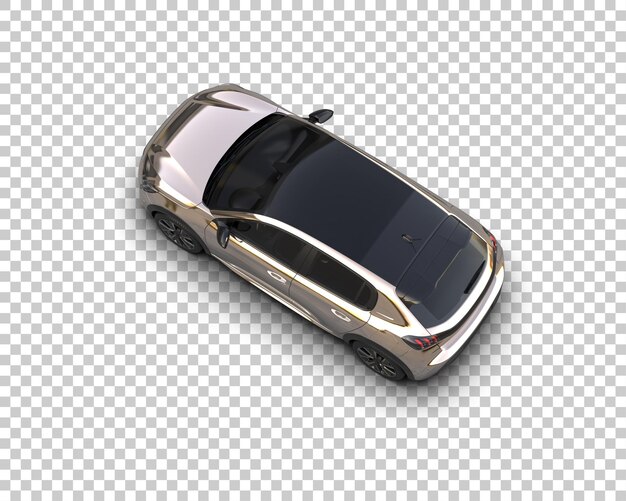 Ilustración de renderización 3D de automóviles realistas aislados en el fondo
