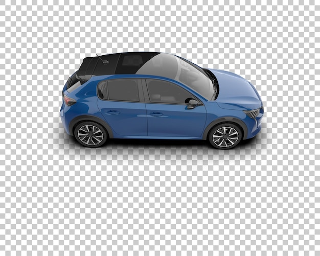 Ilustración de renderización 3D de automóviles realistas aislados en el fondo