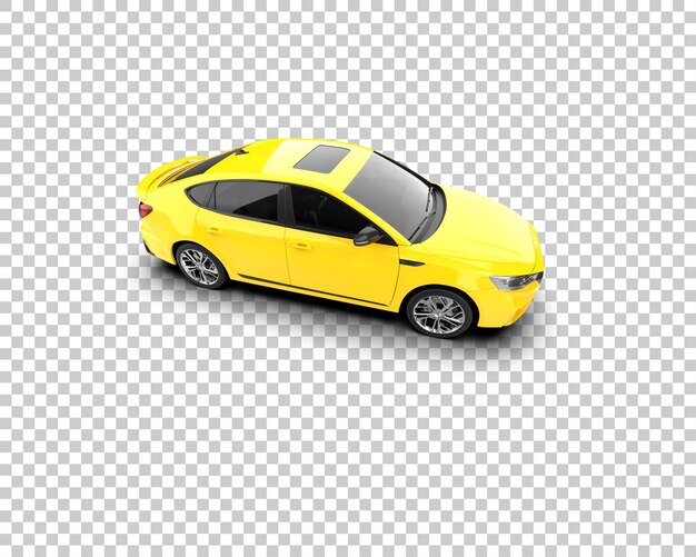 Ilustración de renderización 3D de automóviles realistas aislados en el fondo