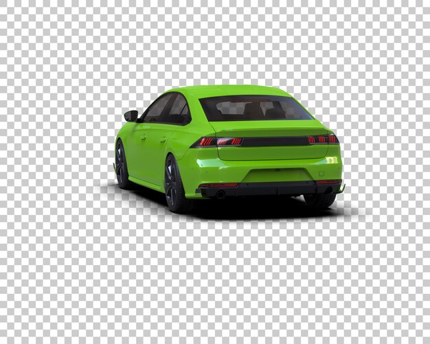 Ilustración de renderización 3D de automóviles realistas aislados en el fondo
