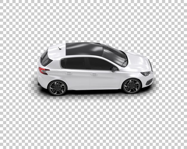 Ilustración de renderización 3D de automóviles realistas aislados en el fondo