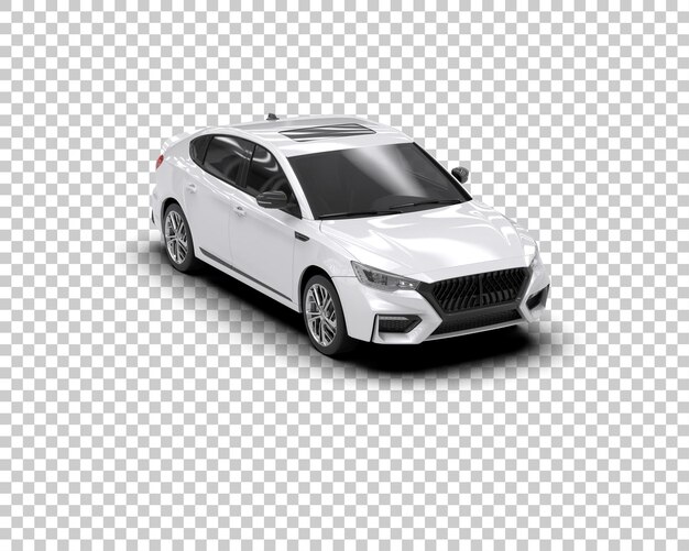 Ilustración de renderización 3D de automóviles realistas aislados en el fondo