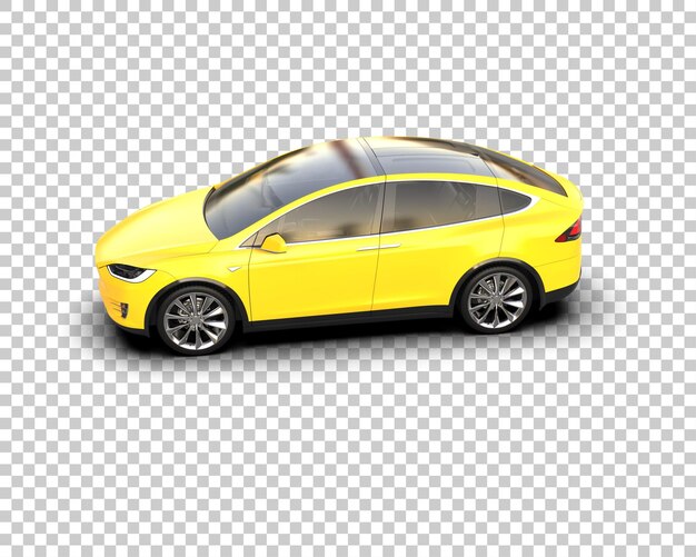 Ilustración de renderización 3D de automóviles realistas aislados en el fondo