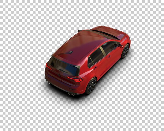 Ilustración de renderización 3D de automóviles realistas aislados en el fondo