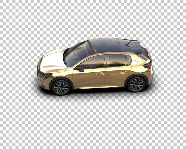 Ilustración de renderización 3D de automóviles realistas aislados en el fondo