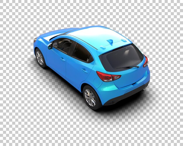 Ilustración de renderización 3D de automóviles realistas aislados en el fondo