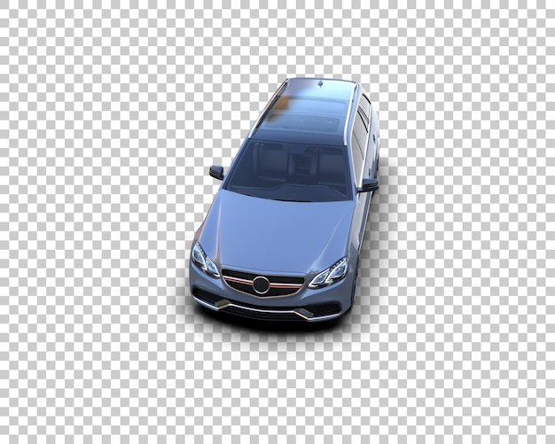 Ilustración de renderización 3D de automóviles realistas aislados en el fondo