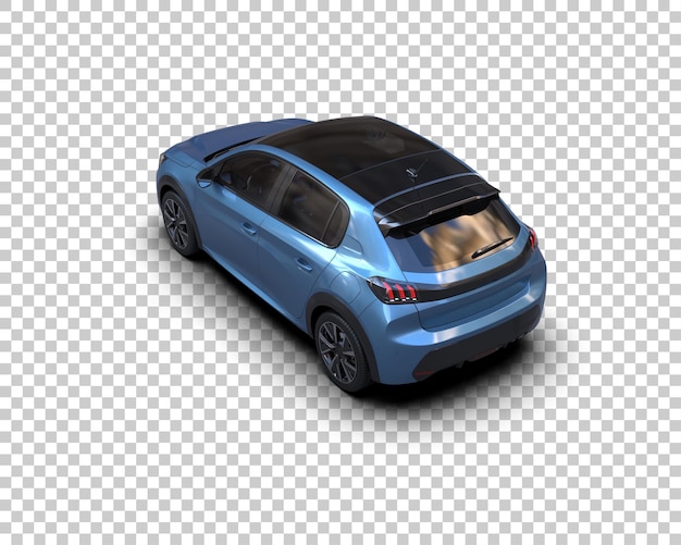 Ilustración de renderización 3D de automóviles realistas aislados en el fondo