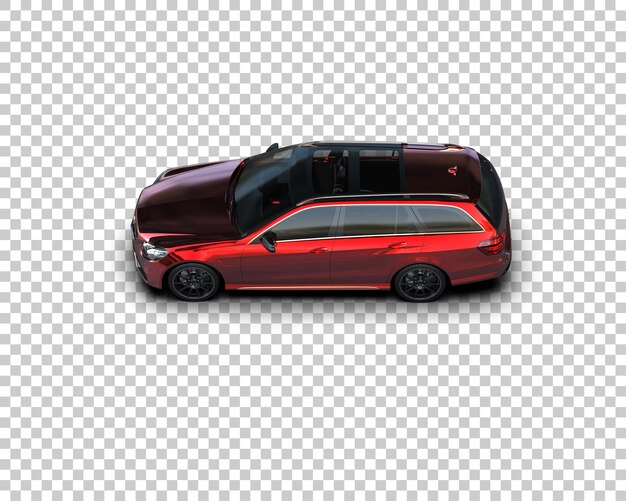 Ilustración de renderización 3D de automóviles realistas aislados en el fondo