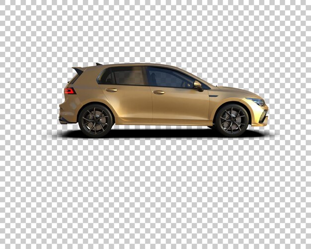 Ilustración de renderización 3D de automóviles realistas aislados en el fondo