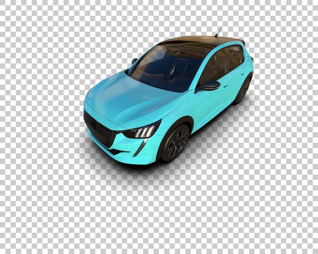 Ilustración de renderización 3D de automóviles realistas aislados en el fondo