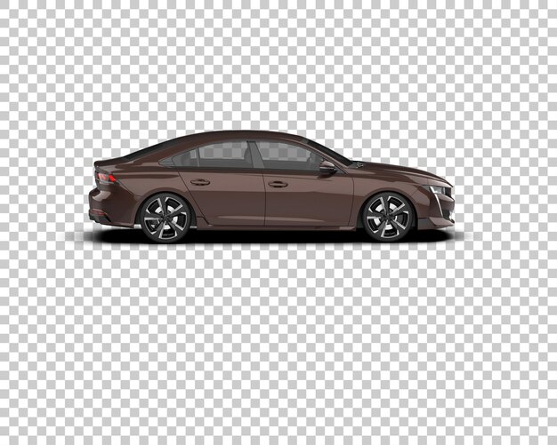 Ilustración de renderización 3D de automóviles realistas aislados en el fondo