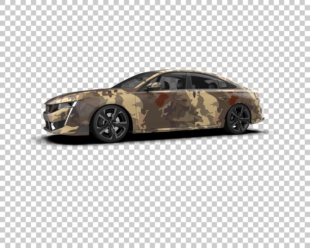 Ilustración de renderización 3D de automóviles realistas aislados en el fondo