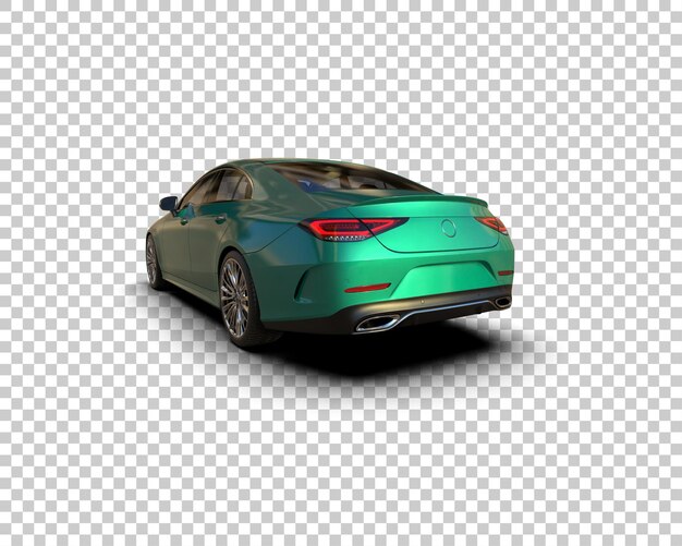 Ilustración de renderización 3D de automóviles realistas aislados en el fondo
