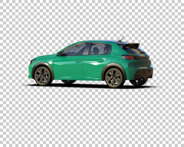 Ilustración de renderización 3D de automóviles realistas aislados en el fondo