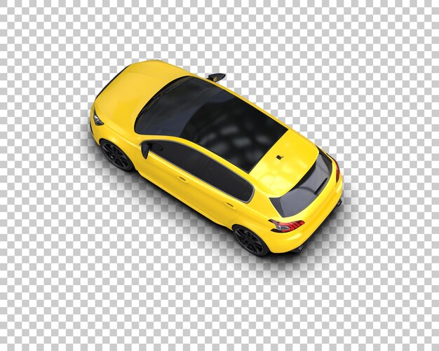 Ilustración de renderización 3D de automóviles realistas aislados en el fondo