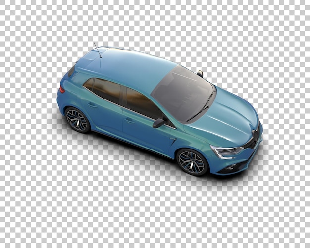 Ilustración de renderización 3D de automóviles realistas aislados en el fondo