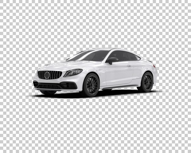 Ilustración de renderización 3D de automóviles realistas aislados en el fondo