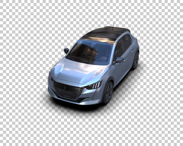 Ilustración de renderización 3D de automóviles realistas aislados en el fondo