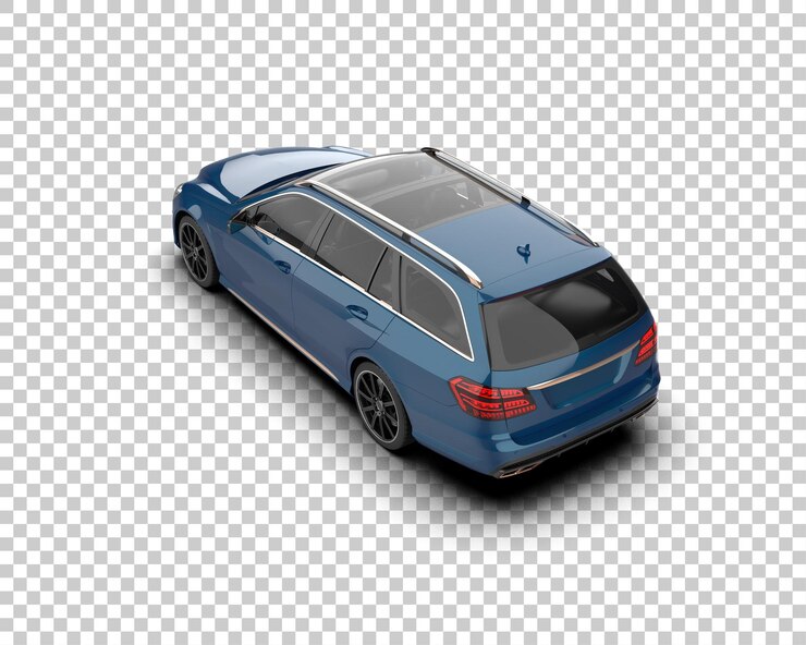 PSD ilustración de renderización 3d de automóviles realistas aislados en el fondo